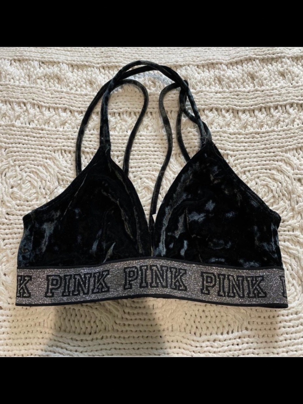 Pink Victoria secret velvet bralette